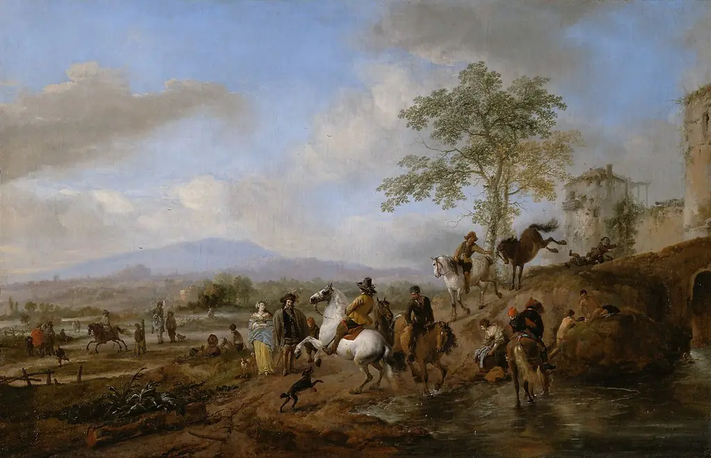Watering and Exercising Horses