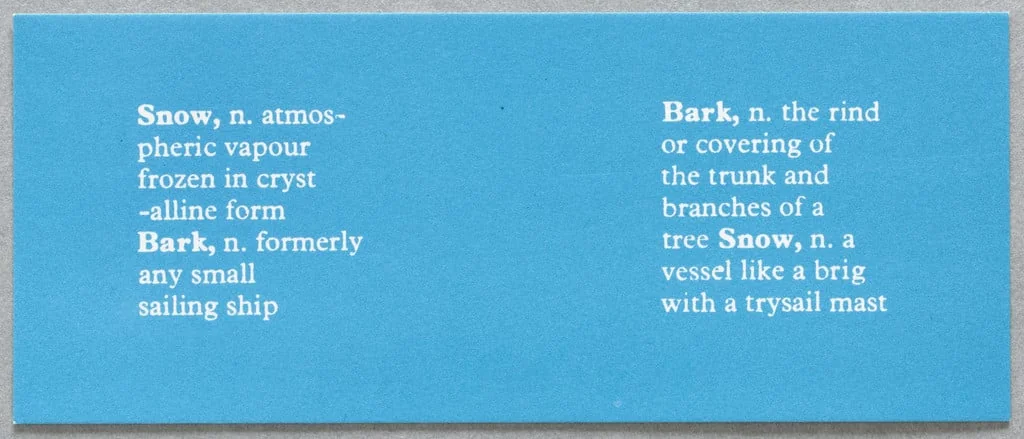 Untitled, by Ron Costley Ian Hamilton Finlay, 1979