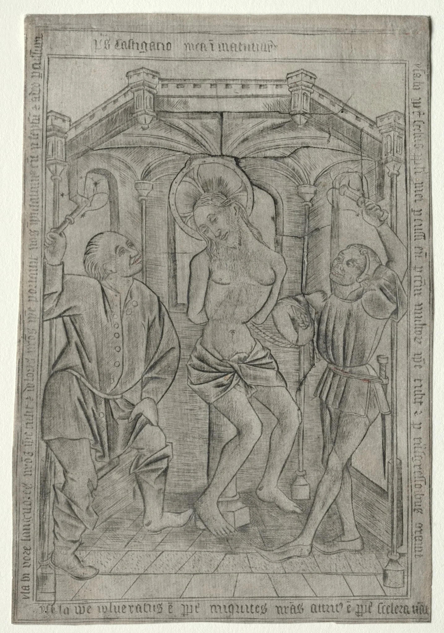 The Passion:  The Flagellation, by Master of the Banderoles, 1462