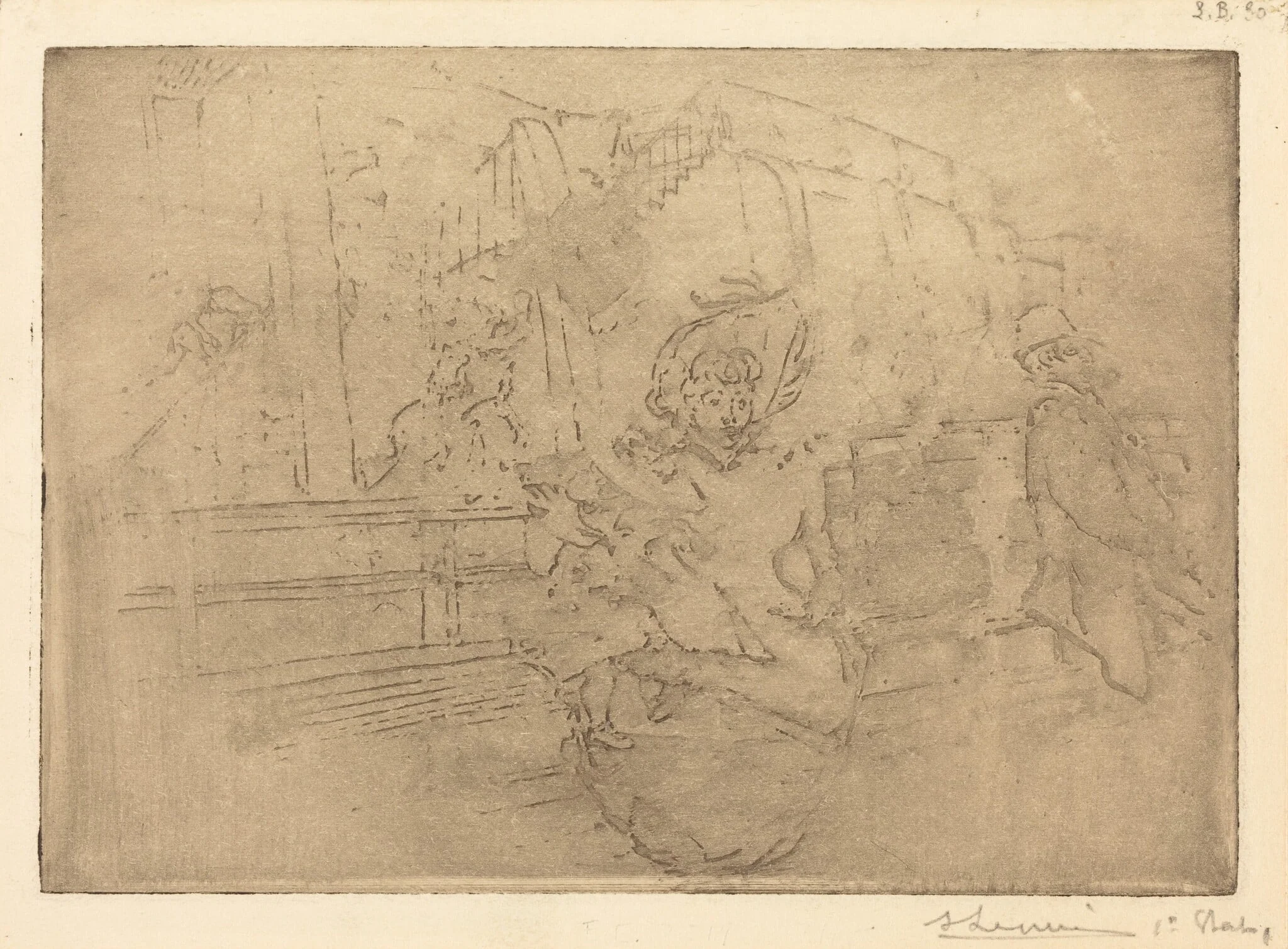 Departure for Greenwich (Depart pour Greenwich), by Auguste Lepère, ink, 1891