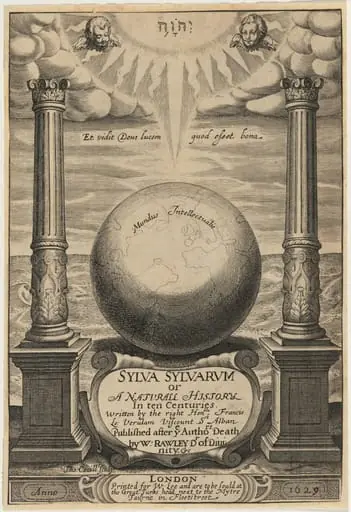 Title Page for Sylva Sylvarum, Francis Bacon
