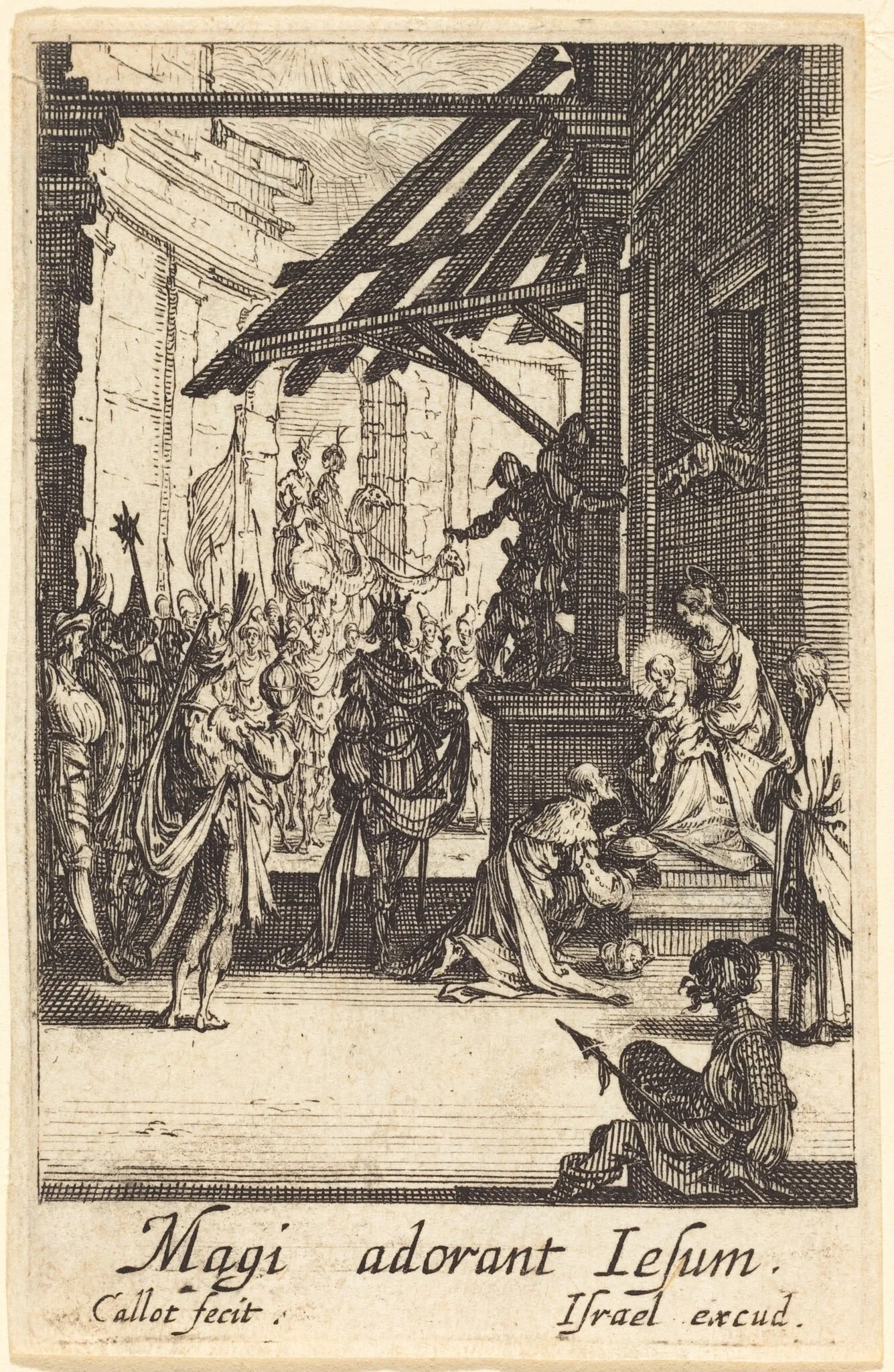 The Adoration of the Magi, by Jacques Callot, ink, 1634