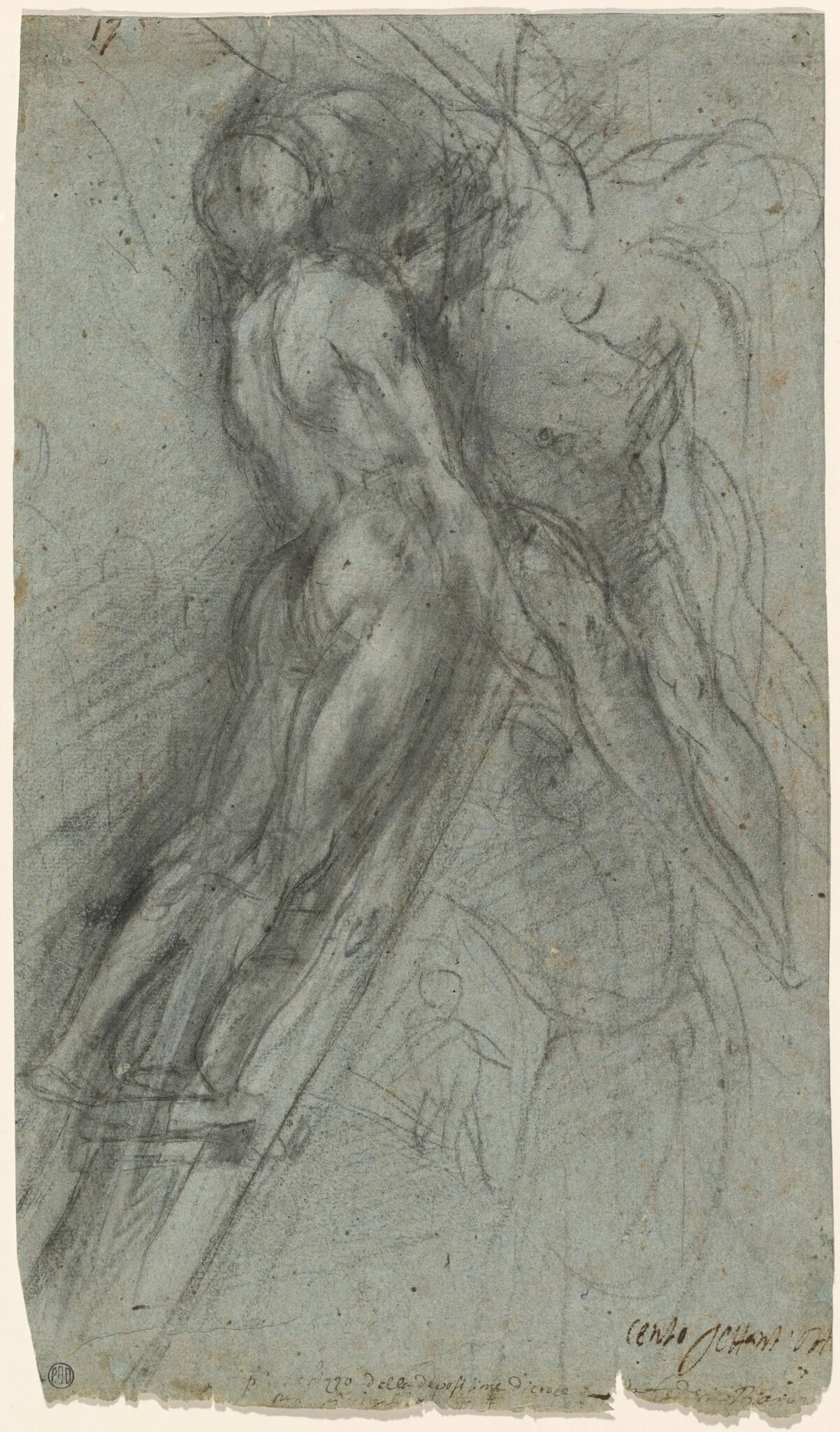 The Descent from the Cross, by Federico Barocci, chalk, 1568
