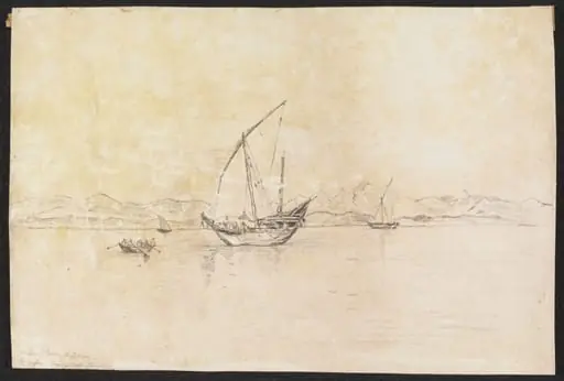 An Arab Dhow in the Red Sea