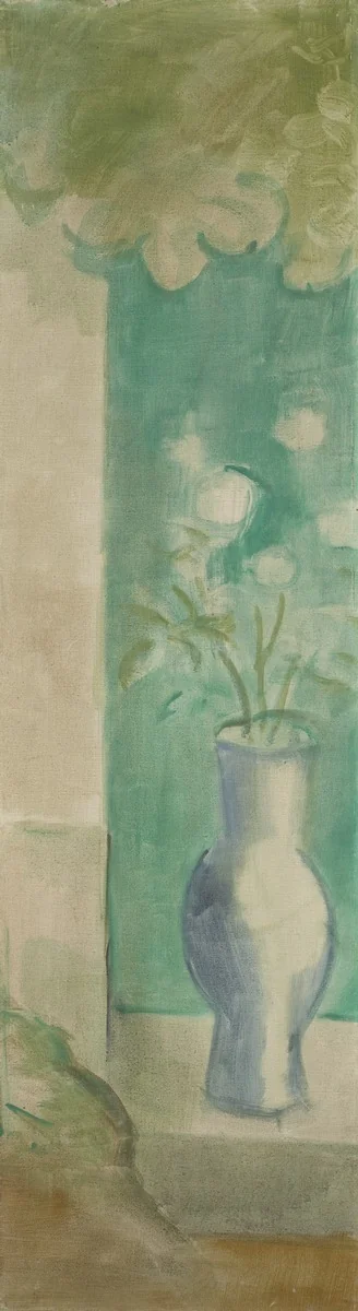 Blumenvase, by Karl Walser, tempera, 1911