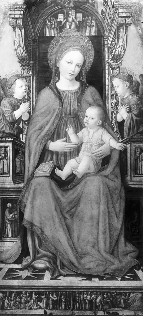 Mary enthroned with child