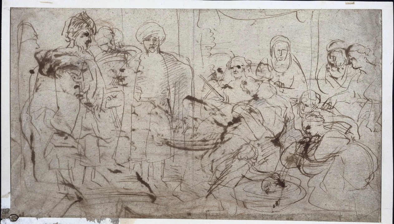 Tomyris with the Head of Cyrus (verso), by Peter Paul Rubens, 1638