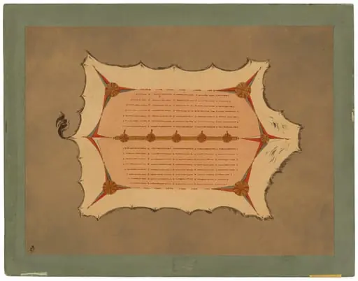 Facsimile of a Sioux Robe with Porcupine Quills