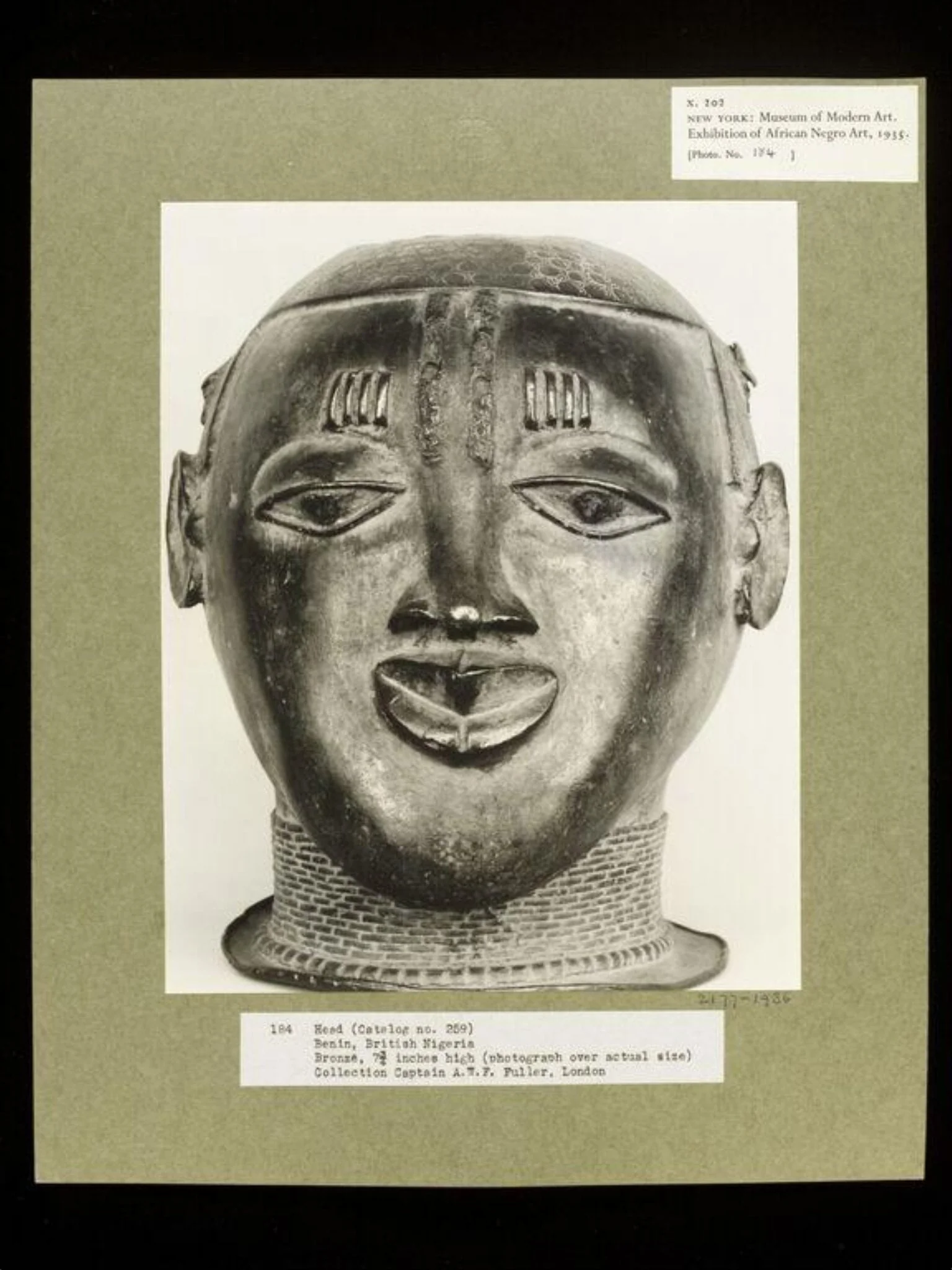Man's Head, Benin, by Walker Evans, photographic, 1935