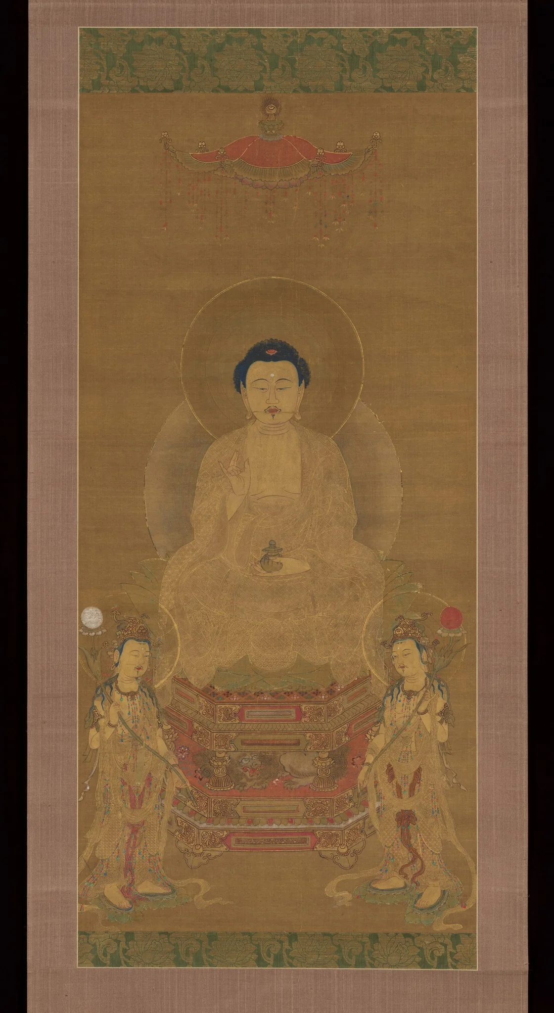 Triad of the Medicine Master Buddha Yakushi (Bhaisajya Buddha)