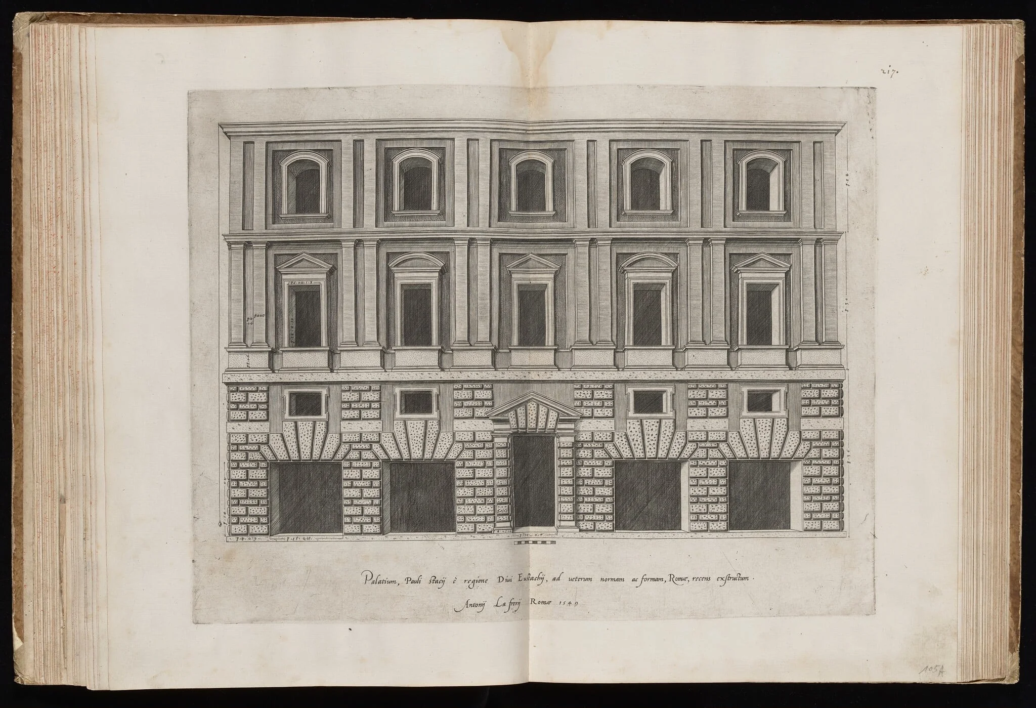Palazzo Maccarani Stati in Sant'Eustachio, by Italian 16th Century, ink, 1549
