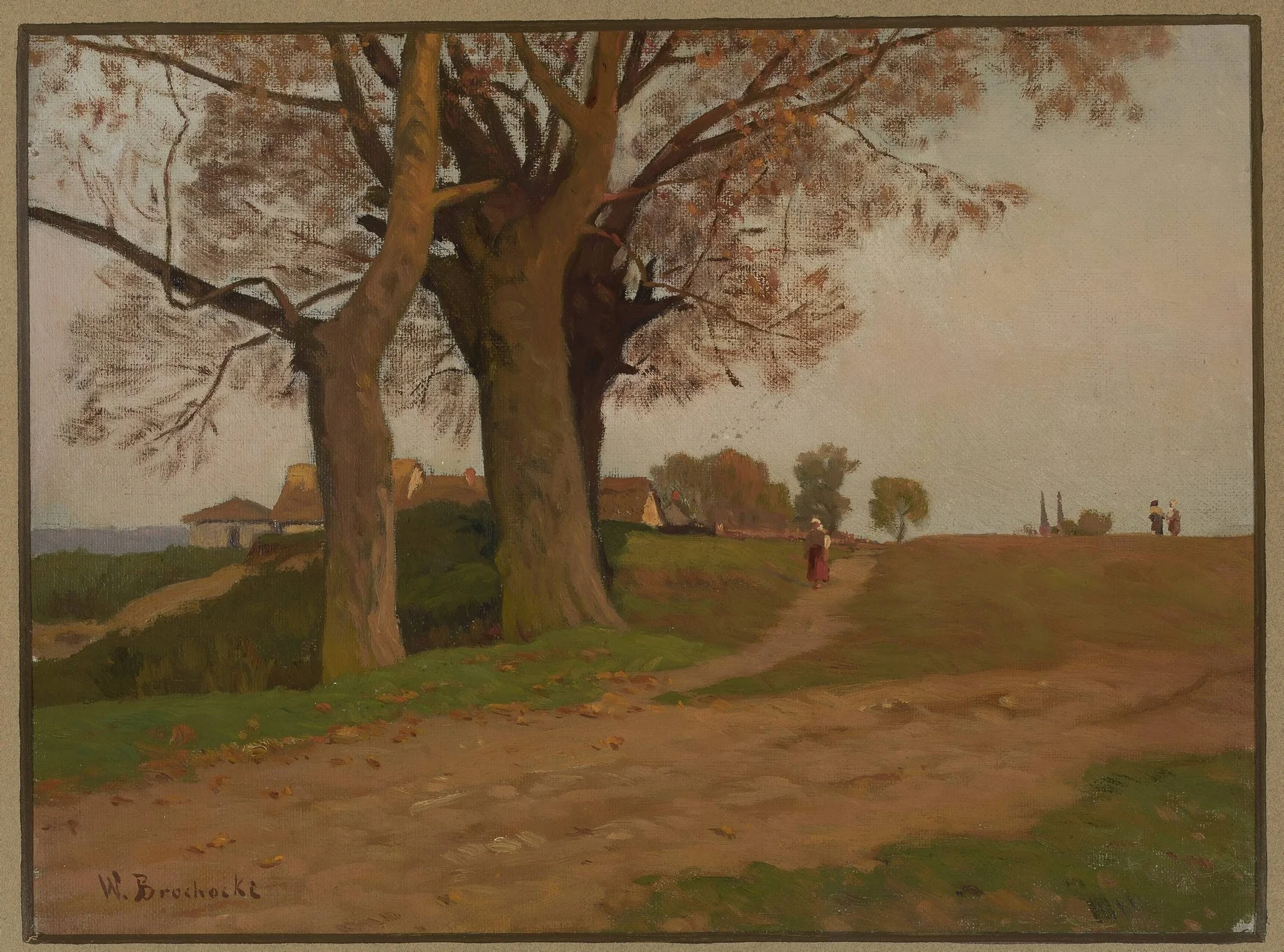 Landscape, by Walery Brochocki, oil, 1895