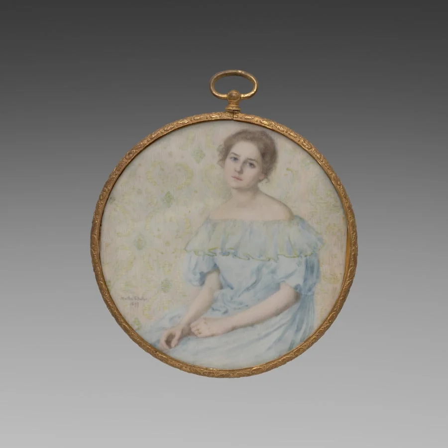 The Blue Gown (Portrait of Ethel Coe), by Martha S. Baker, unspecified, 1899