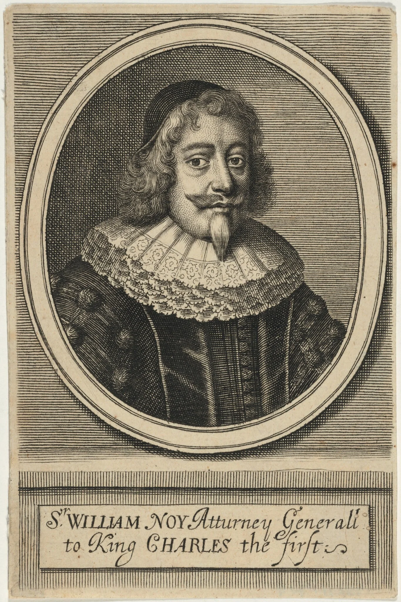 Sir William Noy, by William Faithorne, ink, 1674
