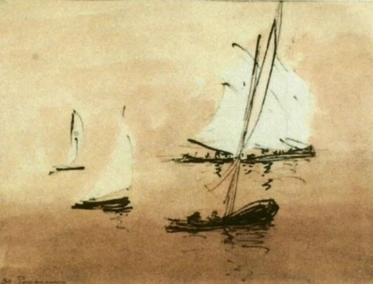 Vele pe mare, by Ștefan Popescu, unspecified