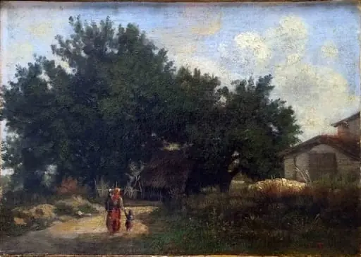 Peisaj rustic cu figuri