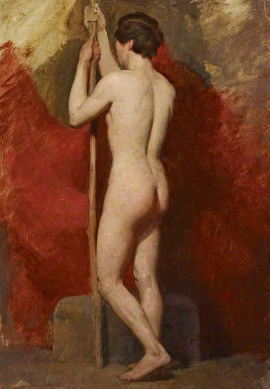 A Life Study of a Standing Nude Male Model
