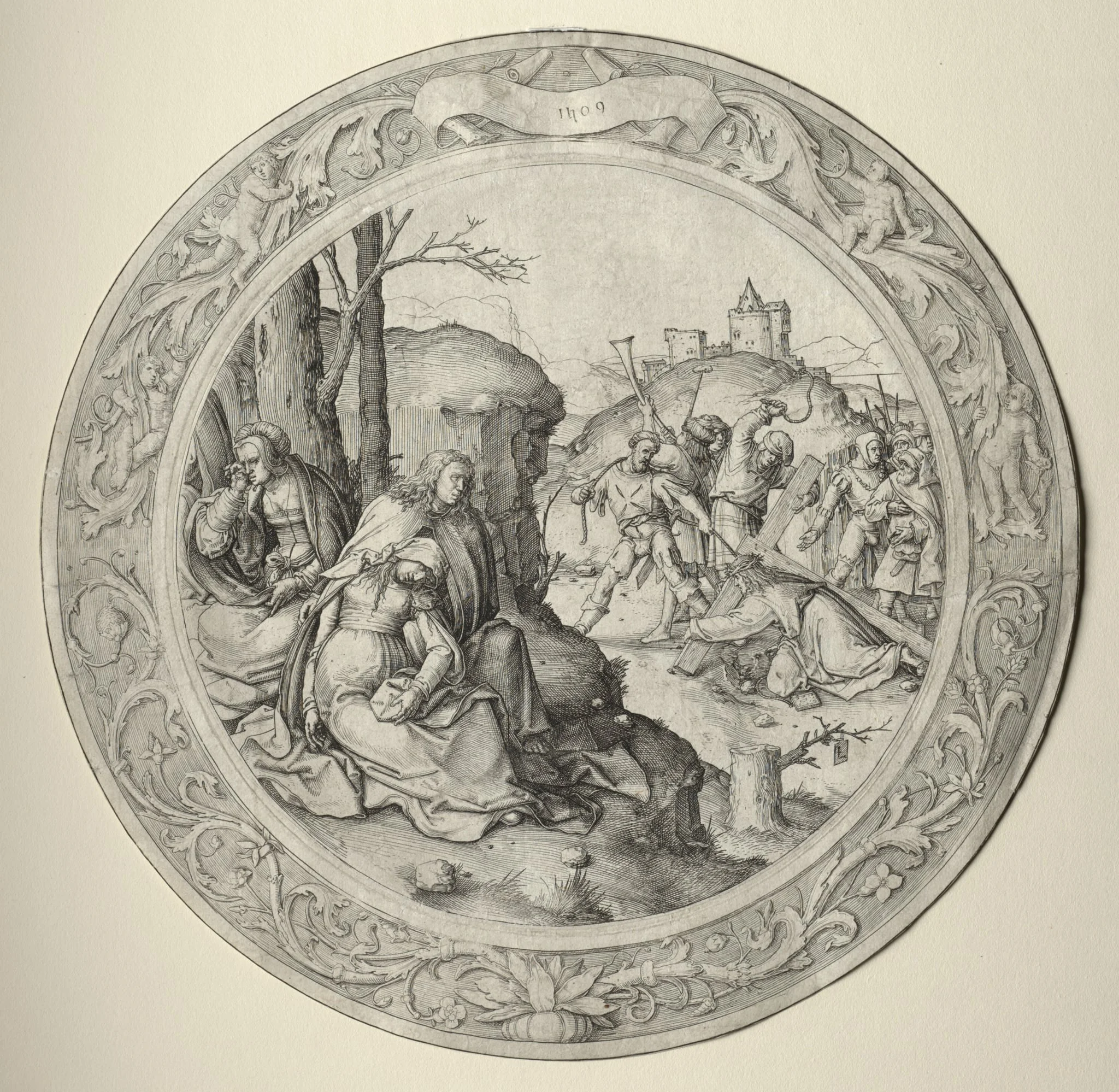 The Round Passion: Christ Carrying the Cross, by Lucas van Leyden, 1509
