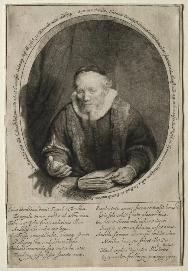 Jan Cornelis Sylvius, Preacher, by Rembrandt, 1646
