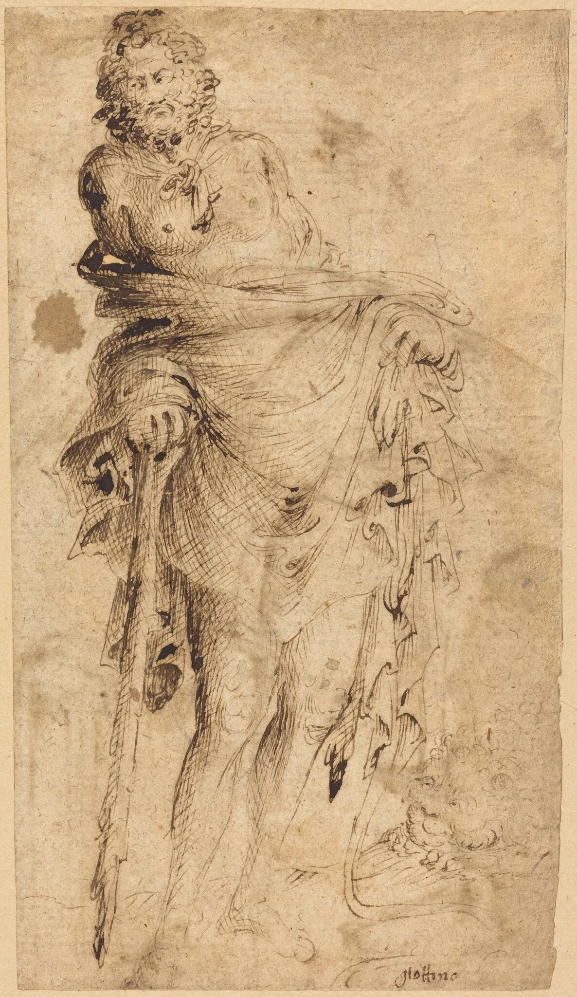 Hercules Leaning on His Club [recto]
