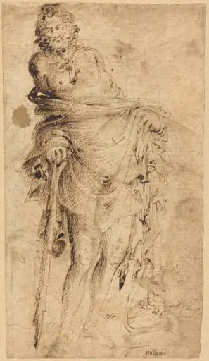 Hercules Leaning on His Club [recto]