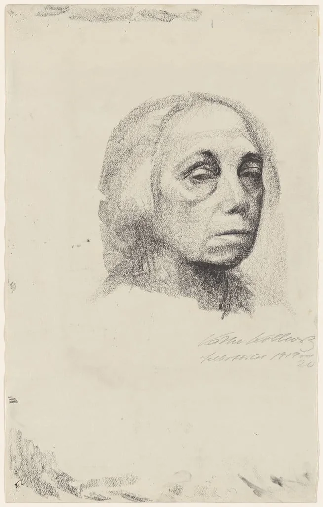 Untitled, by Käthe Kollwitz, crayon, 1919