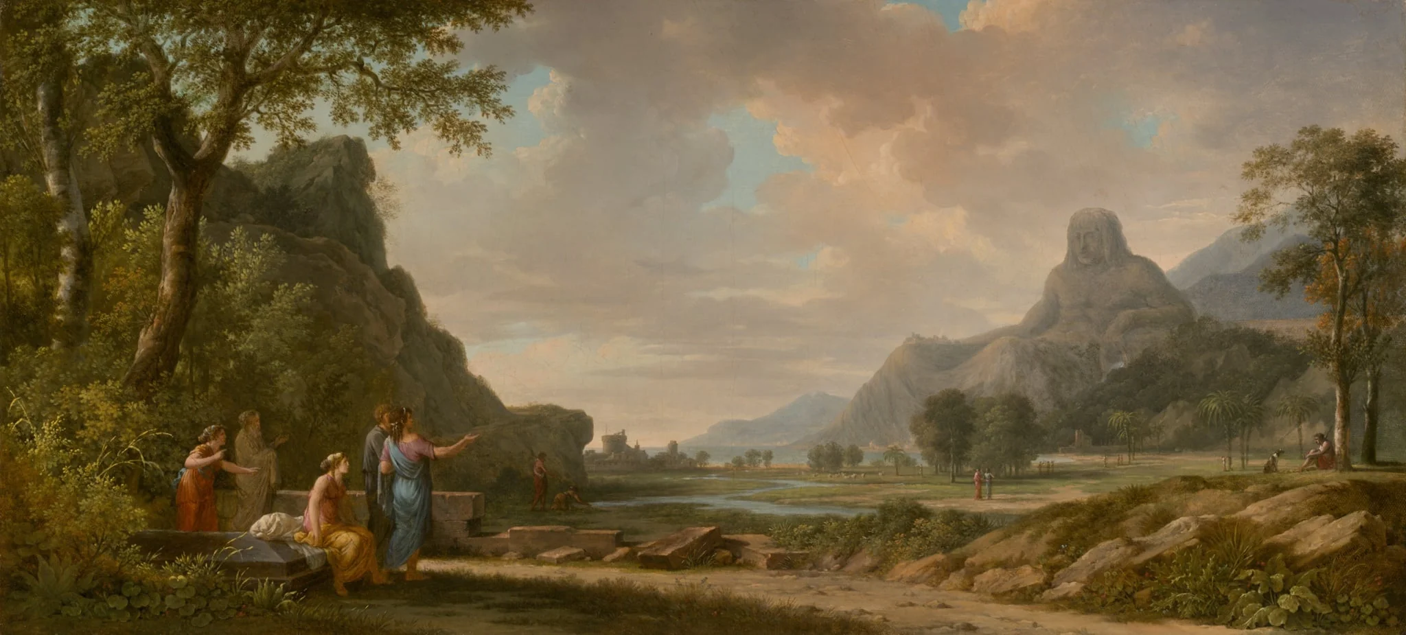 Mount Athos Carved as a Monument to Alexander the Great, by Pierre Henri, oil, 1796