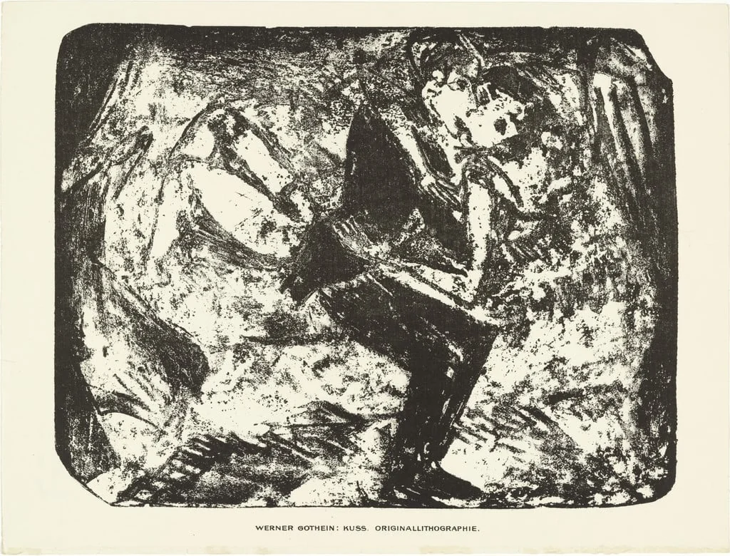 Untitled, by Werner Gothein, ink, 1918