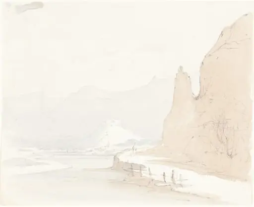 Swiss Landscape with a Village in the Distance