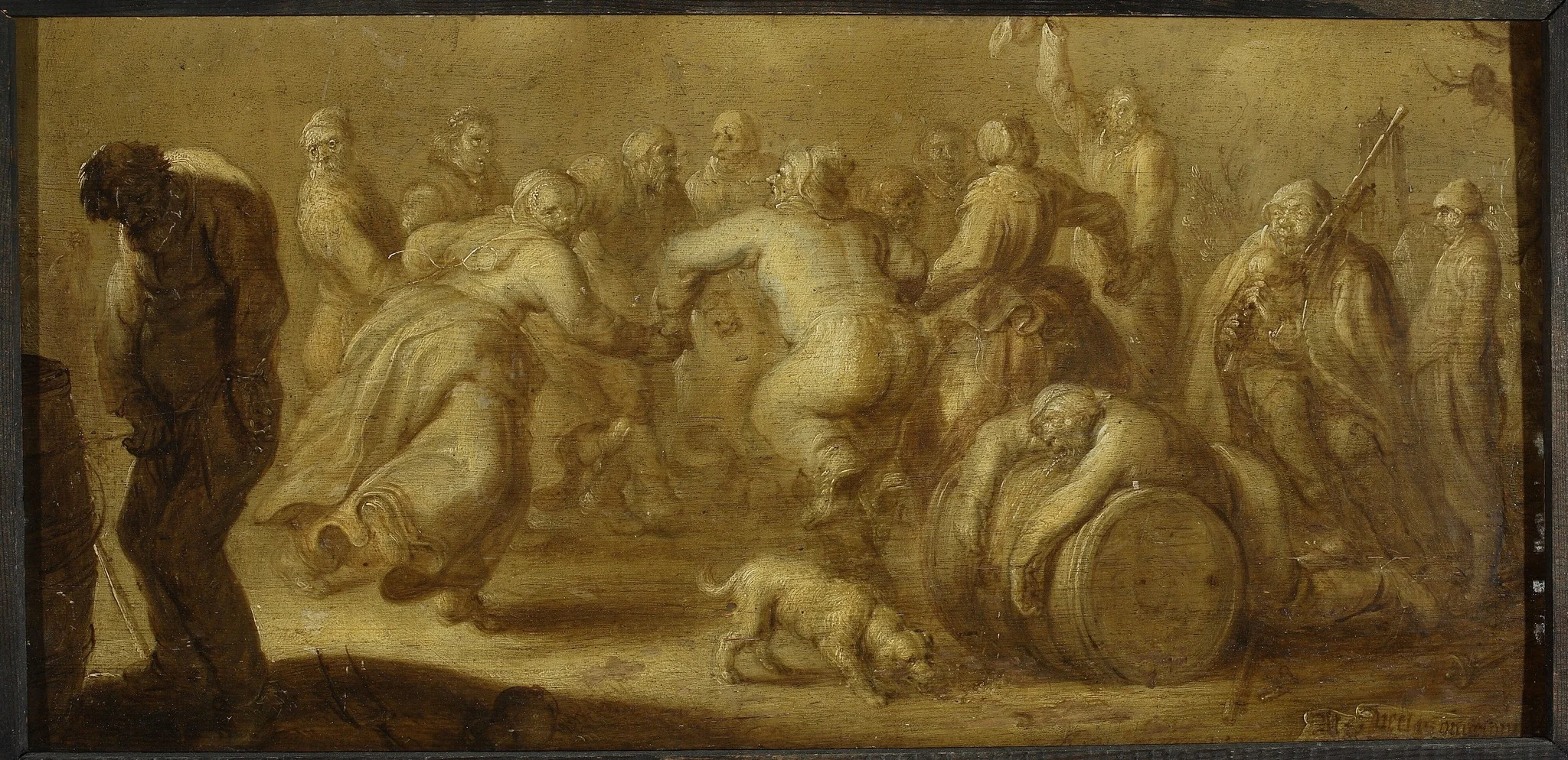“Enough is enough” – proverb illustation, by Adriaen van de Venne, oil, 1635