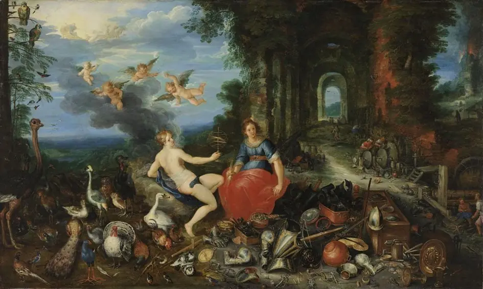 Allegory of fire and air (two of the four elements)