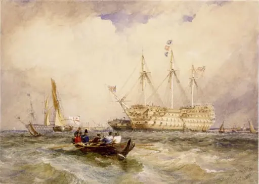 Ships of war in the Medway, off Sheerness