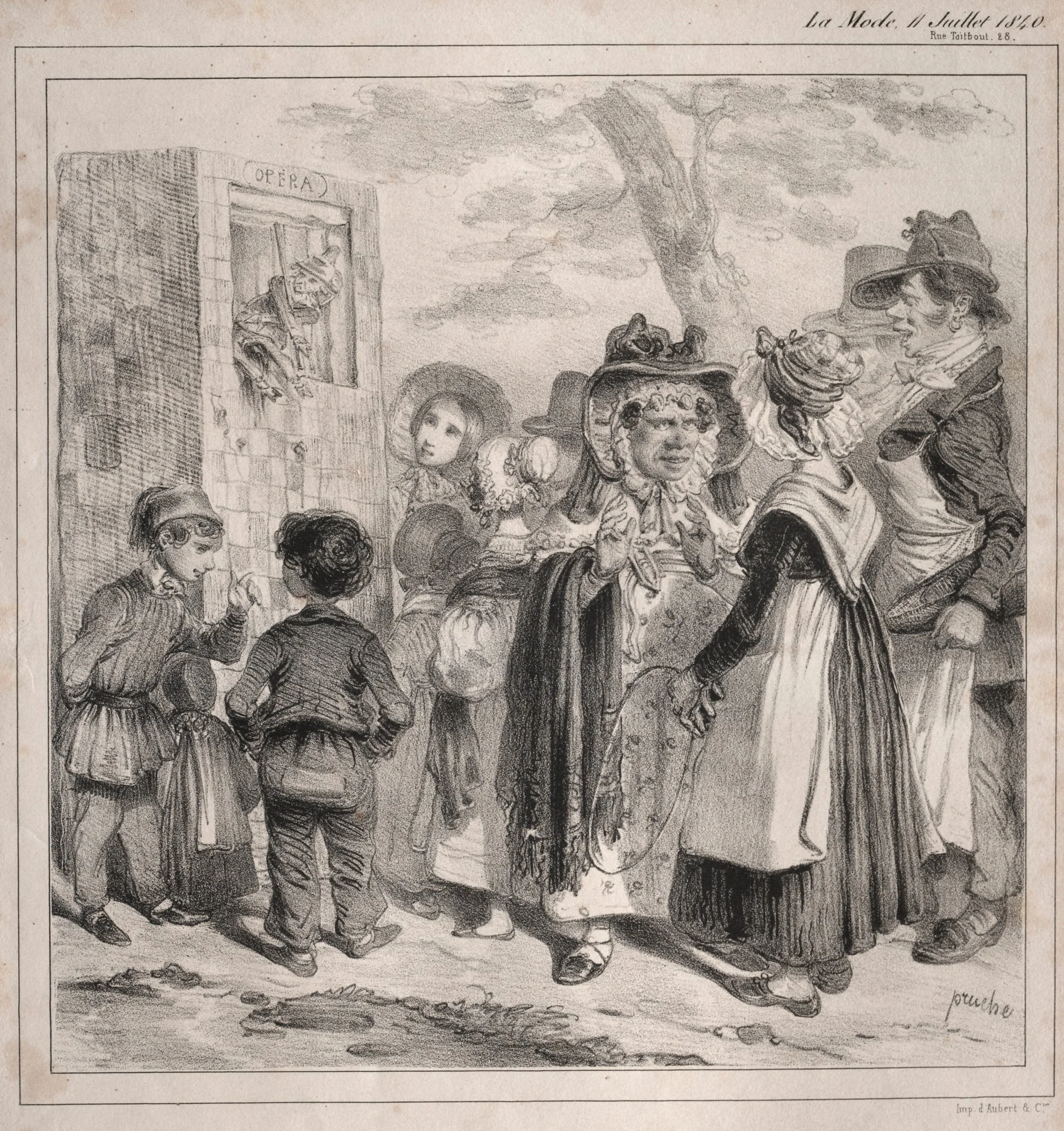Voyez-vous ma Chère!  c'est la police qui fait jouer ces polichinels là, pour détourner l'attention..., by Clémente Pruche, 1840