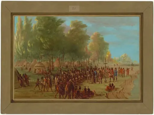 La Salle Erecting a Cross and Taking Possession of the Land.  March 25, 1682