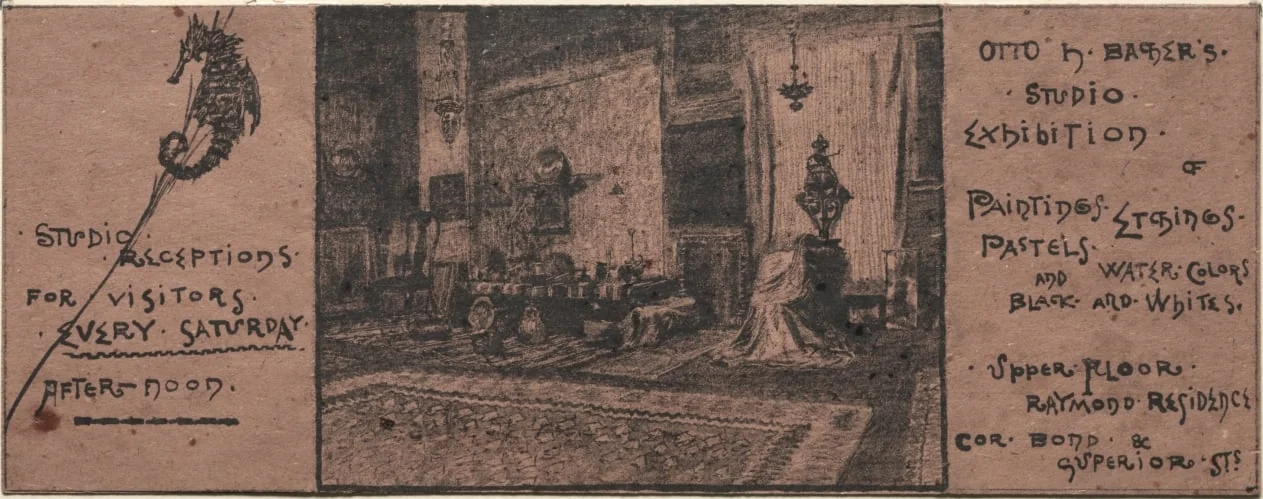 Exhibition Invitation, by Otto Henry Bacher, 1950