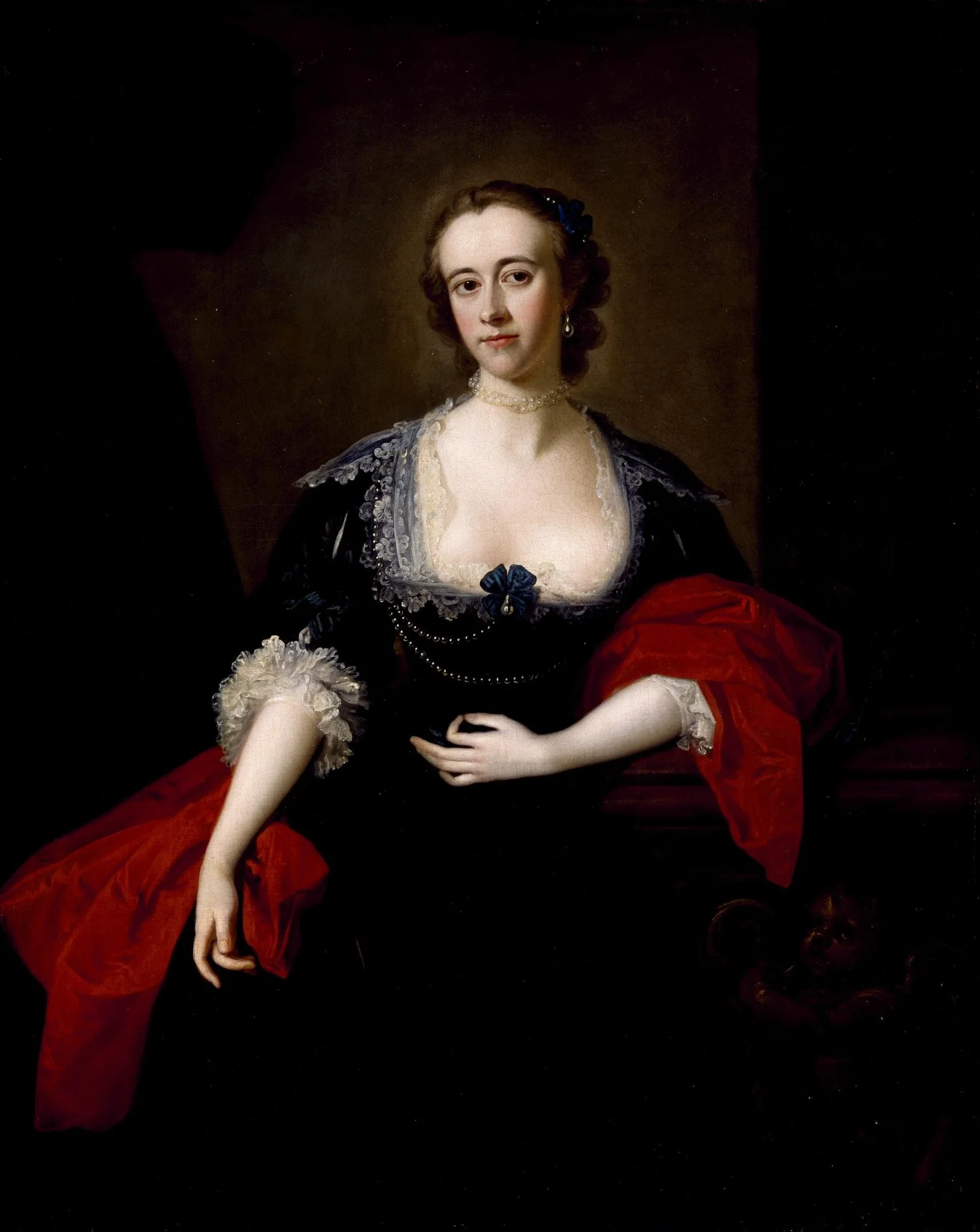 Miss Alicia Macartney, by Thomas Hudson, oil, 1750