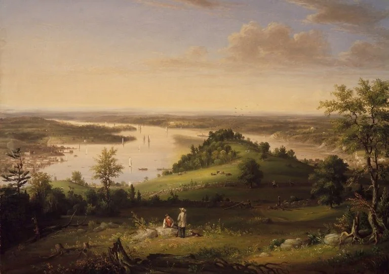 View from Mount Merino near Hudson, by Henry Ary, oil, 1849