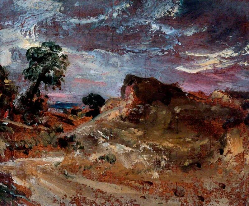 A Country Road and a Sandbank, by John Constable, unspecified, 1830