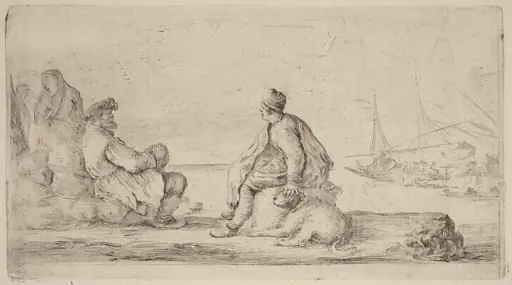 Sailors Seated on a Bank