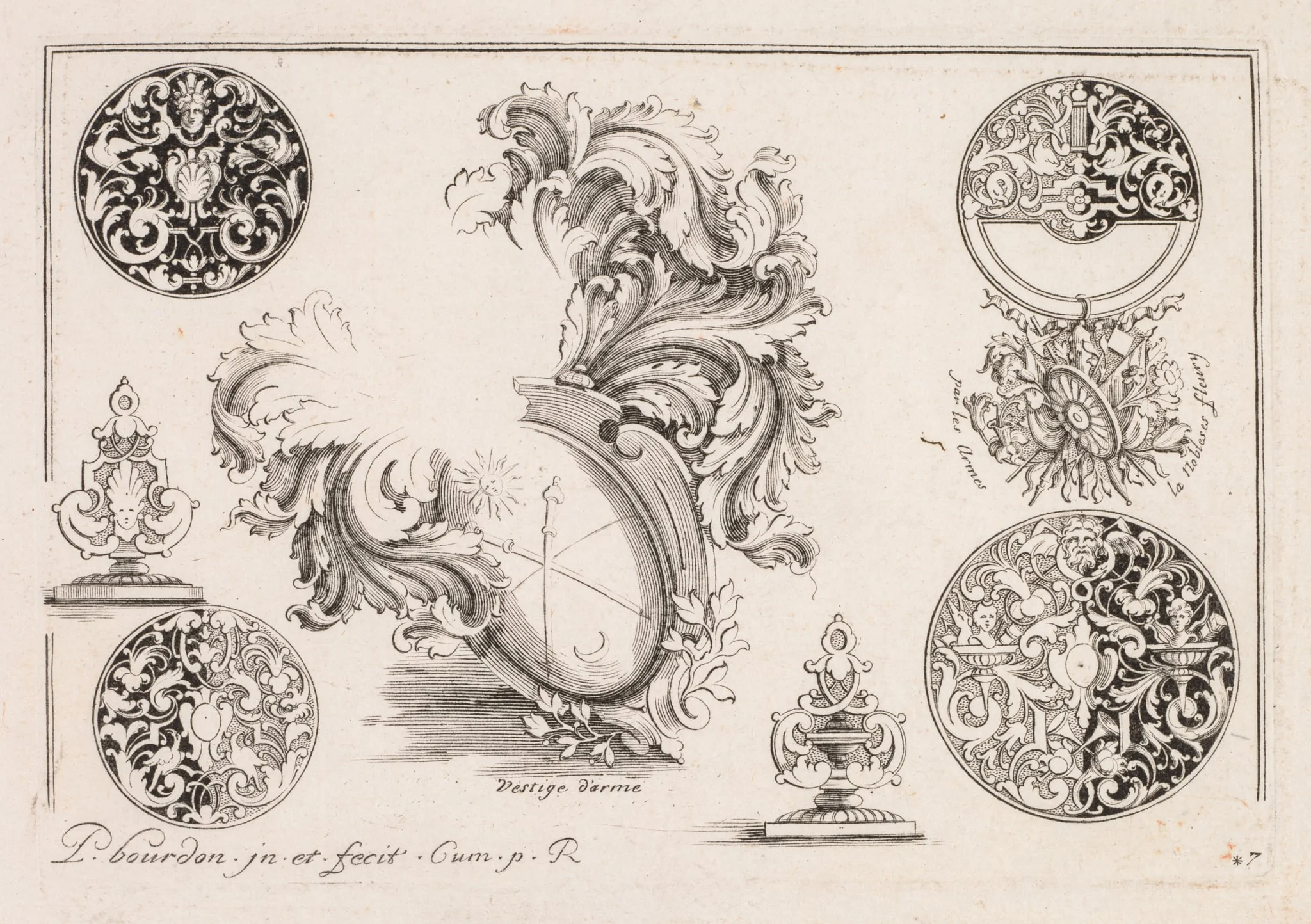 # 7from " Livre second essais de gravjre " Second book of Engraved Designs