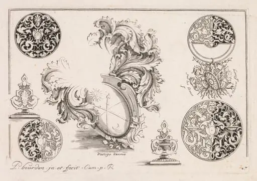 # 7from " Livre second essais de gravjre " Second book of Engraved Designs