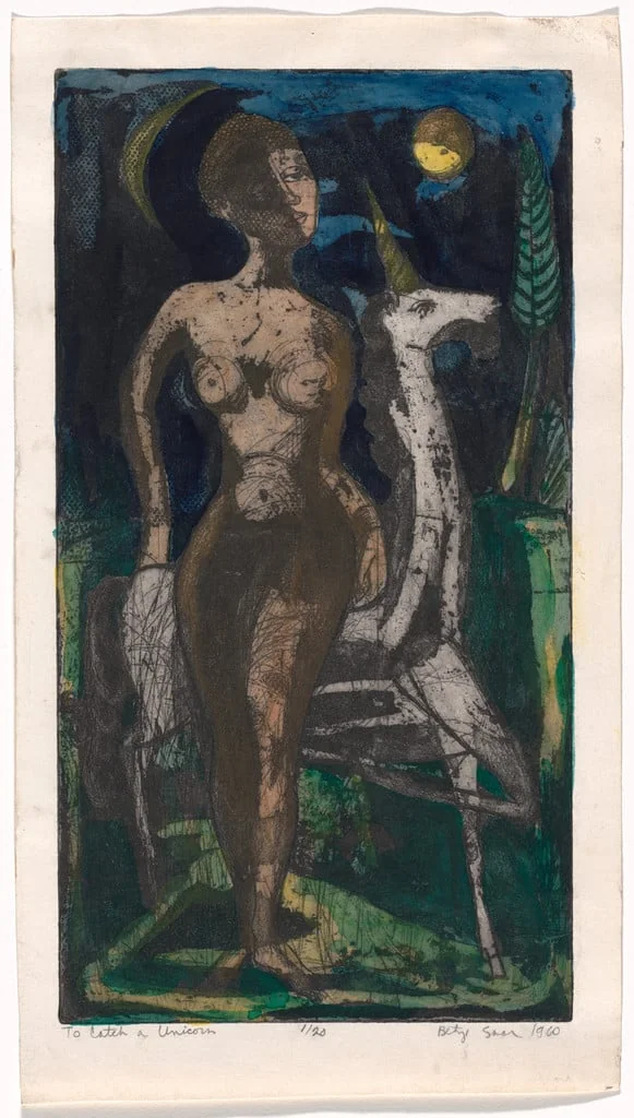 Untitled, by Betye Saar, watercolor, 1960