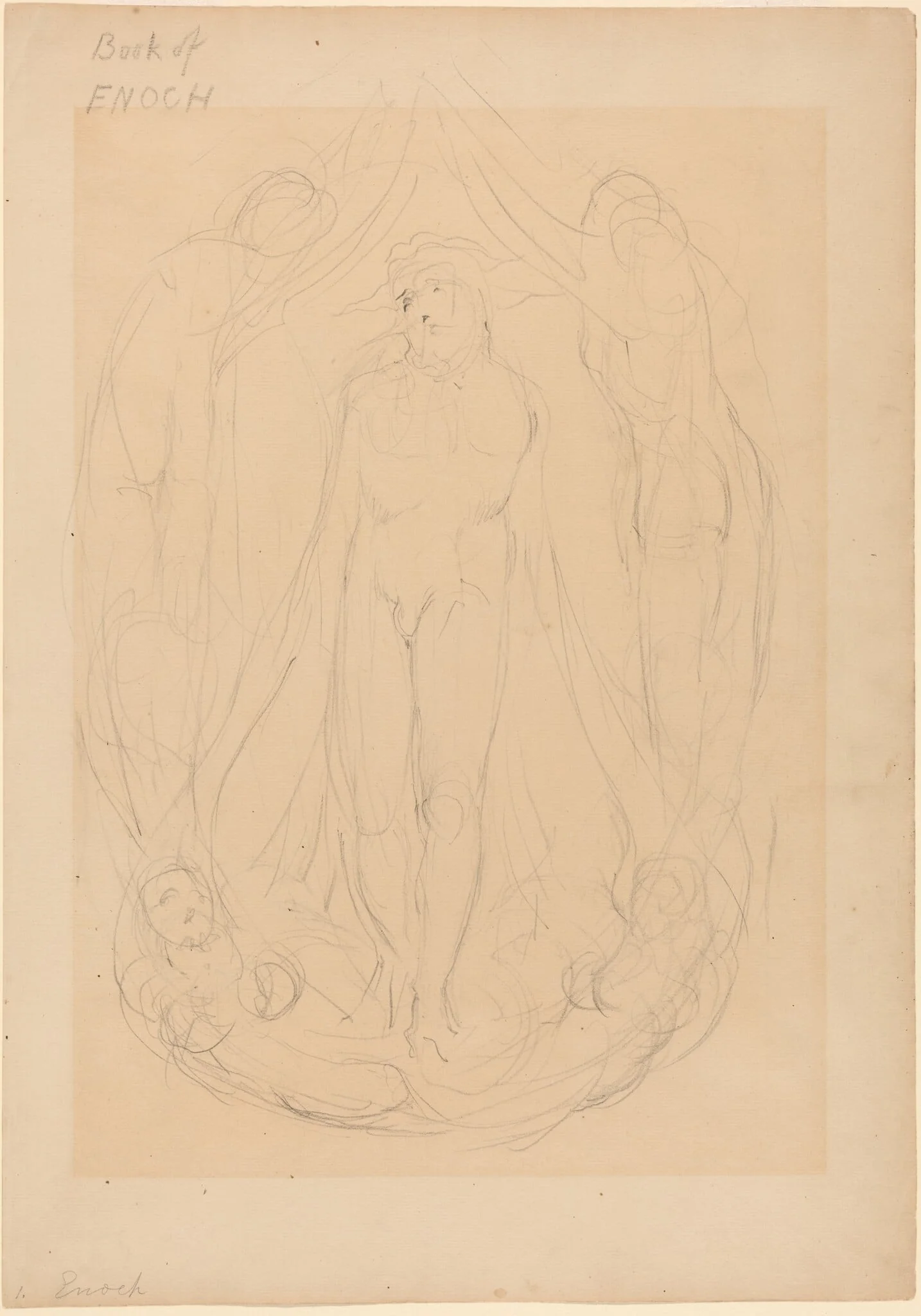 The Vision of the Lord of Spirits, by William Blake, graphite, 1826