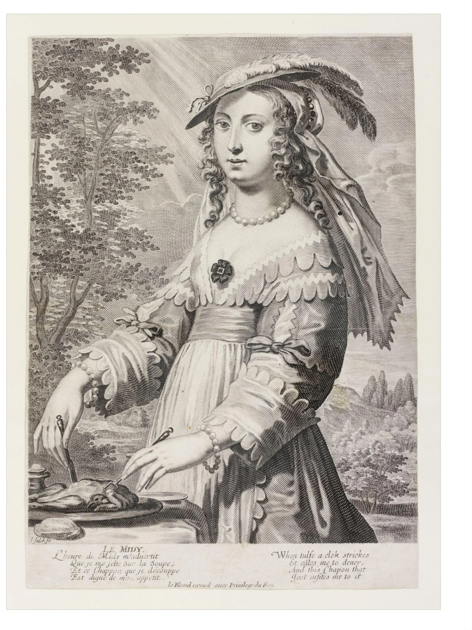 Midday, by Jeremias Falck, 1645