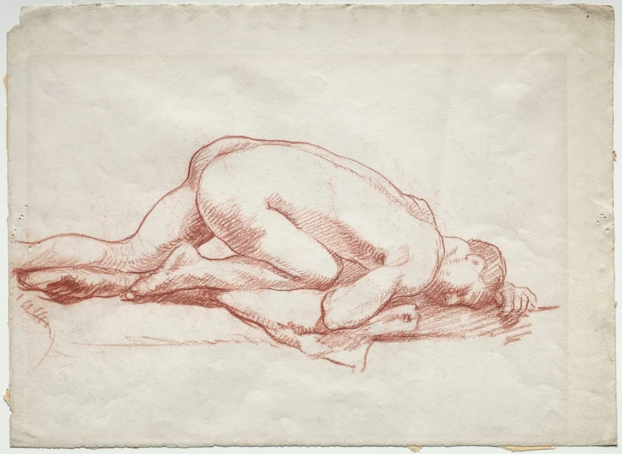 Crouching Male Nude