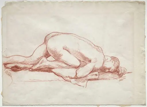 Crouching Male Nude