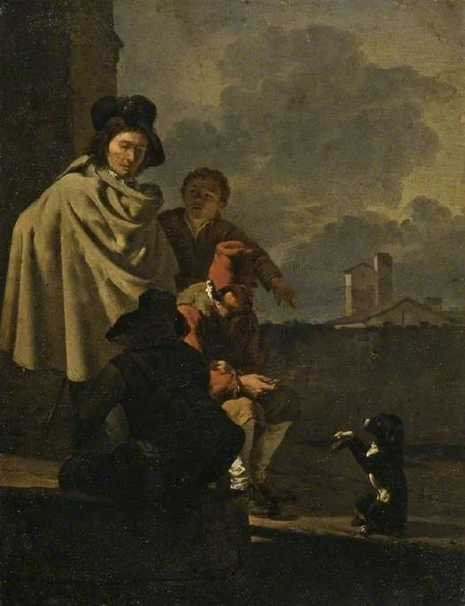 Italians with a dog