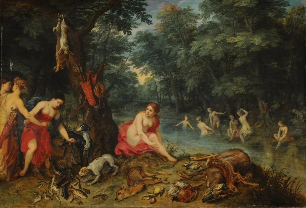 Nymphs bathing