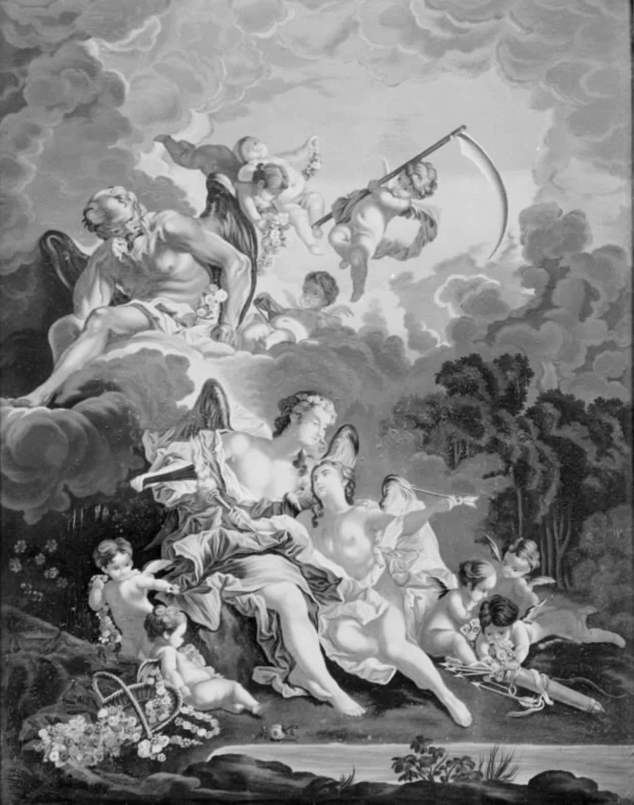 Hymen og Amor, by Unknown, unspecified, 1750