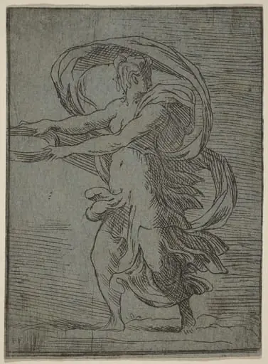 Woman Carrying a Tray